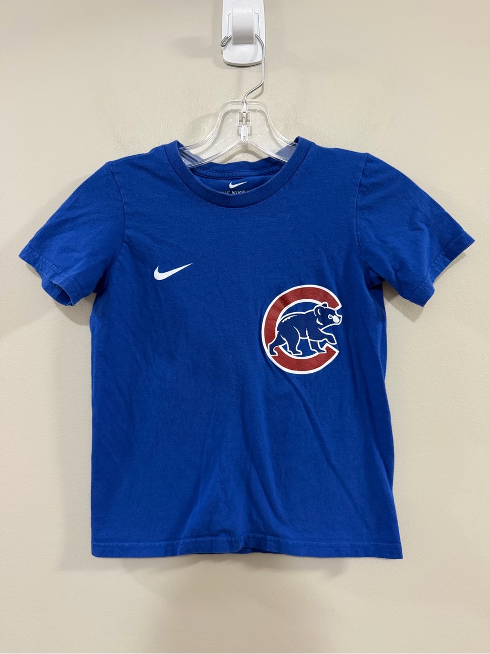 Nike Kids Blue Chicago Cubs Logo Short Sleeve Cody Bellinger # 24 Tee. Size S